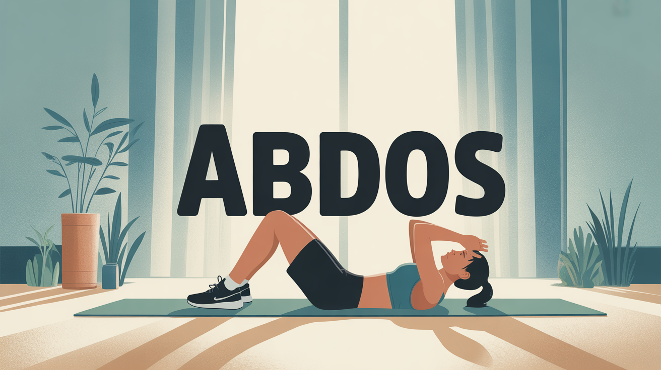 exercice abdos sur tapis illustration sport