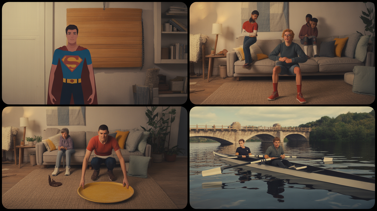 illustration exercices dos maison superman planche pont