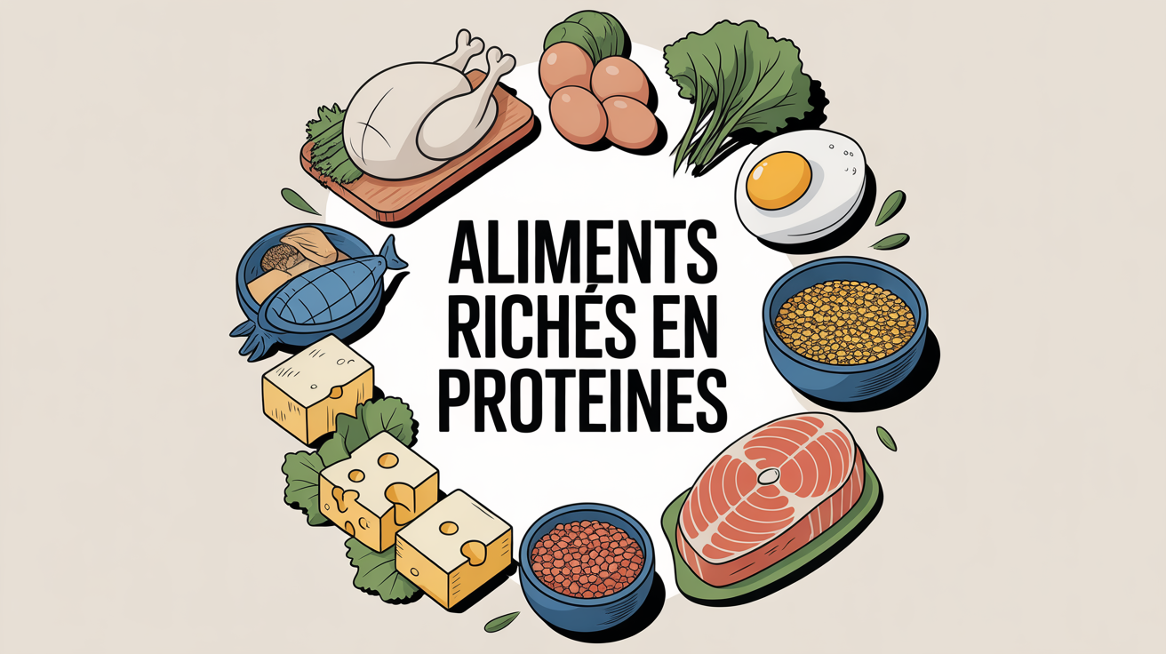 table aliments riches en proteines musculation, poulet, oeuf, poisson, lentilles, tofu