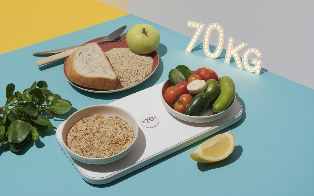 balance glucides poids assiettes aliments ratios