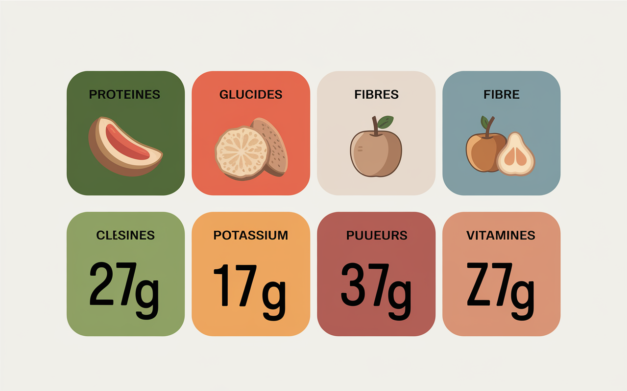 tableau nutriments pommes de terre calories protein glucide