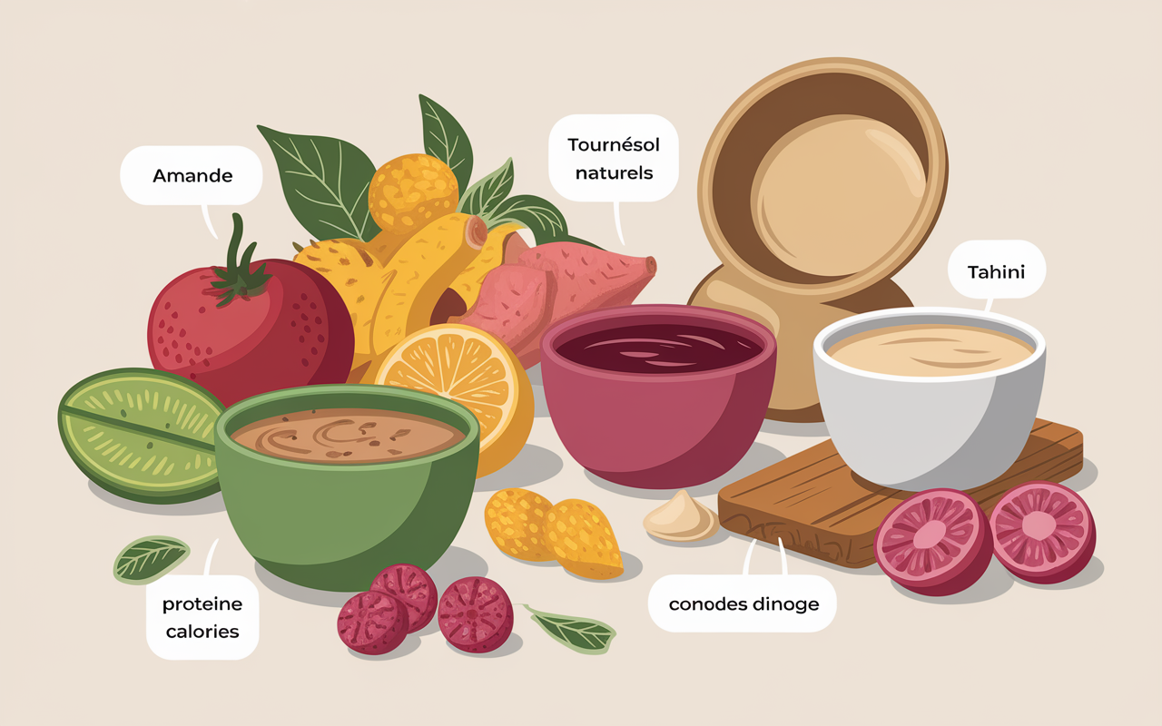 bocaux puree amande tournesol tahini compote tableau valeurs nutritionnelles