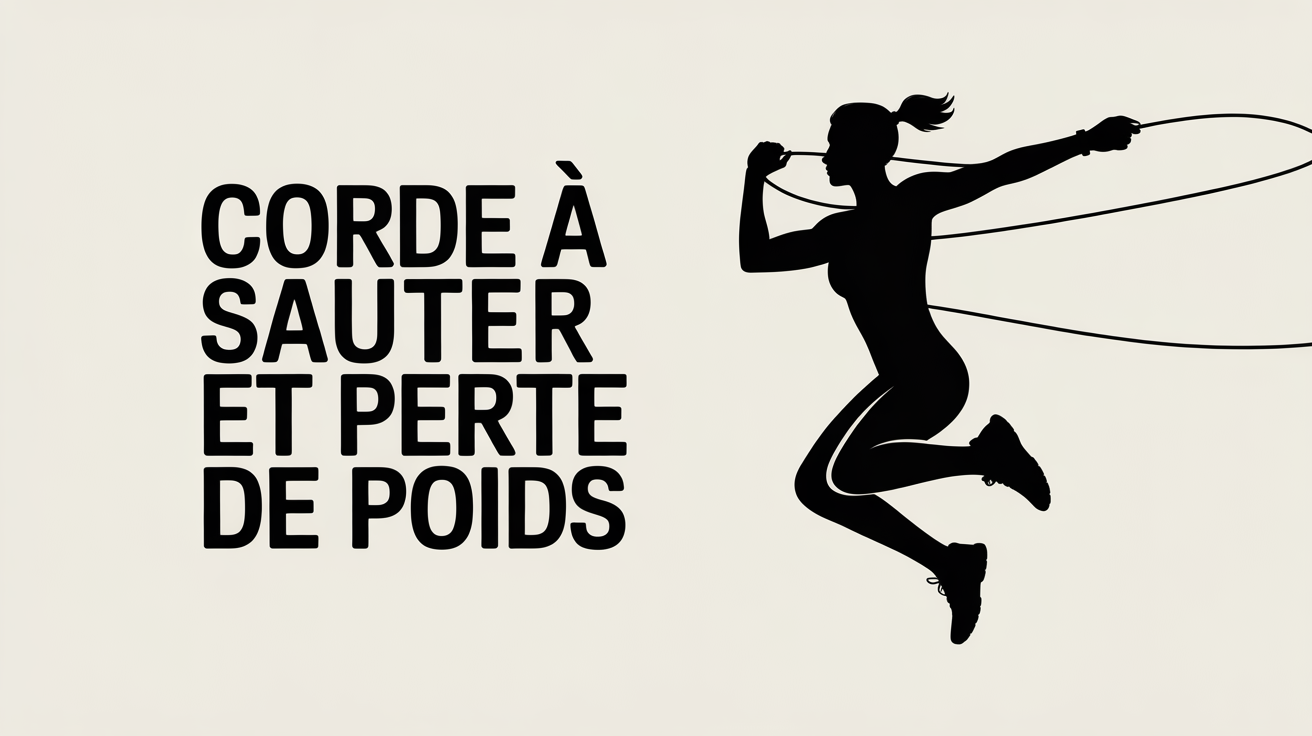 Silhouette sautant corde à sauter perte de poids