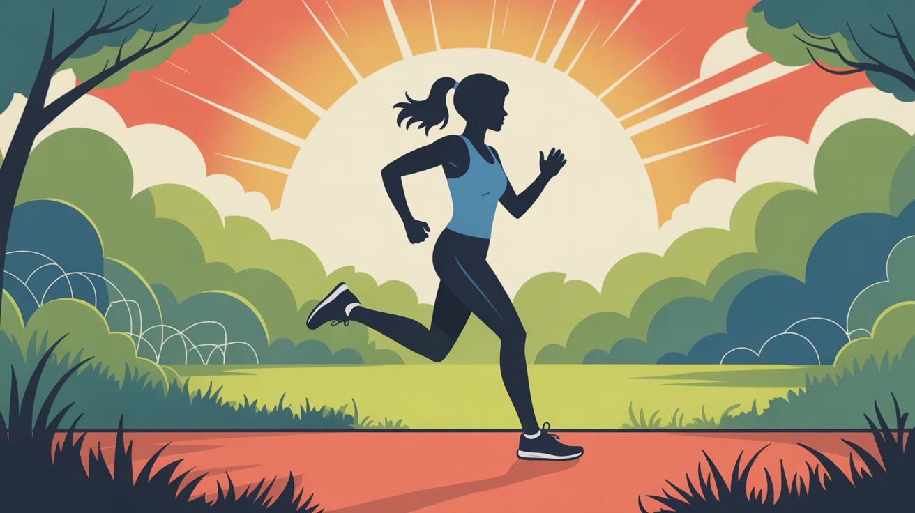 course a pied perte de poids femme running soleil