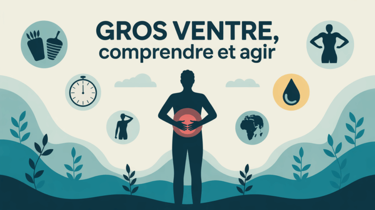 Silhouette et symboles gros ventre