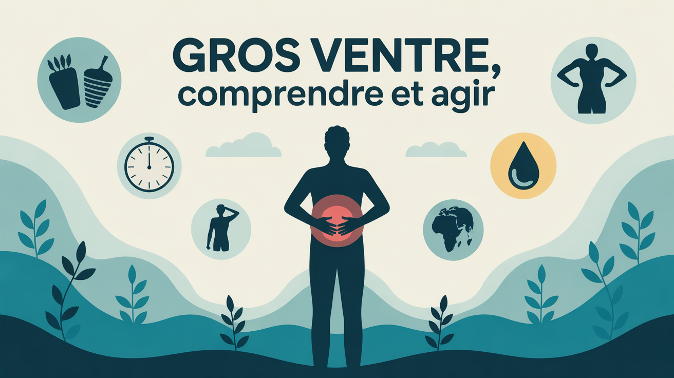 Silhouette et symboles gros ventre
