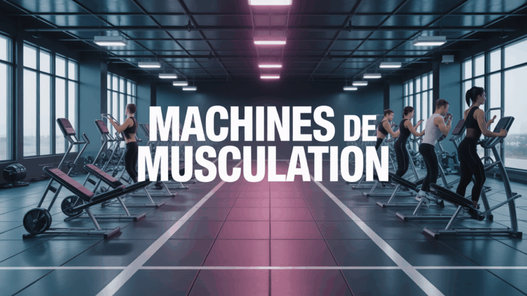 Salle avec machines de musculation variées en action