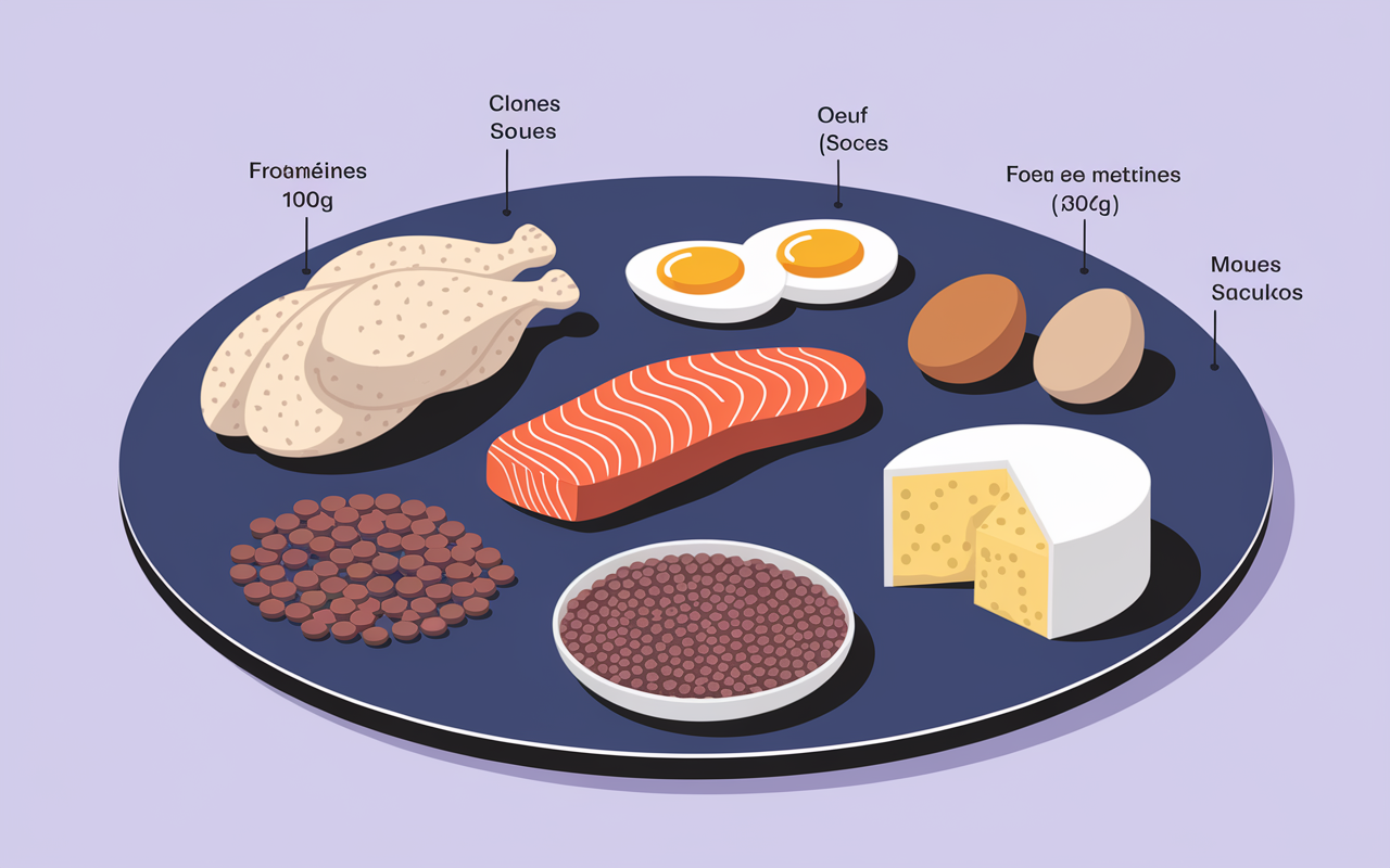 plateau aliments blancs de poulet proteines musculation chiffres