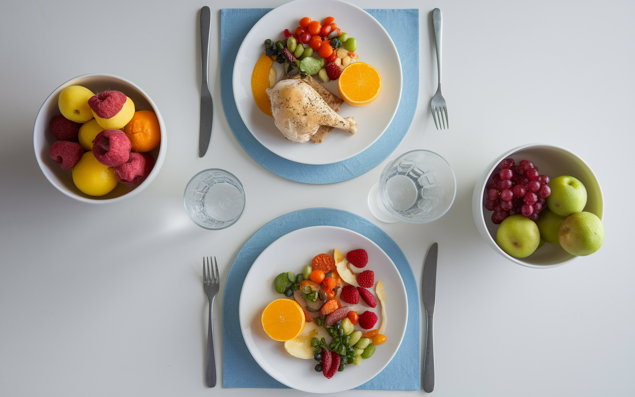 Assiette équilibrée riche en fibres pour perdre du ventre homme