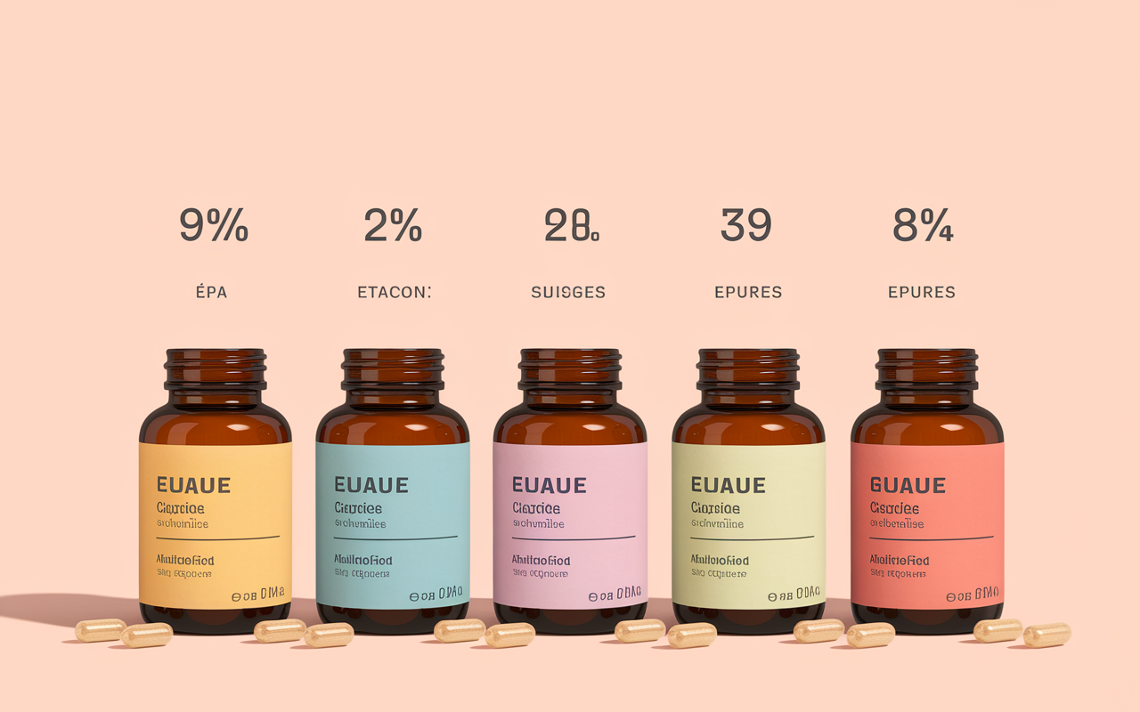 Comparatif flacons omega 3 EPA DHA labelles