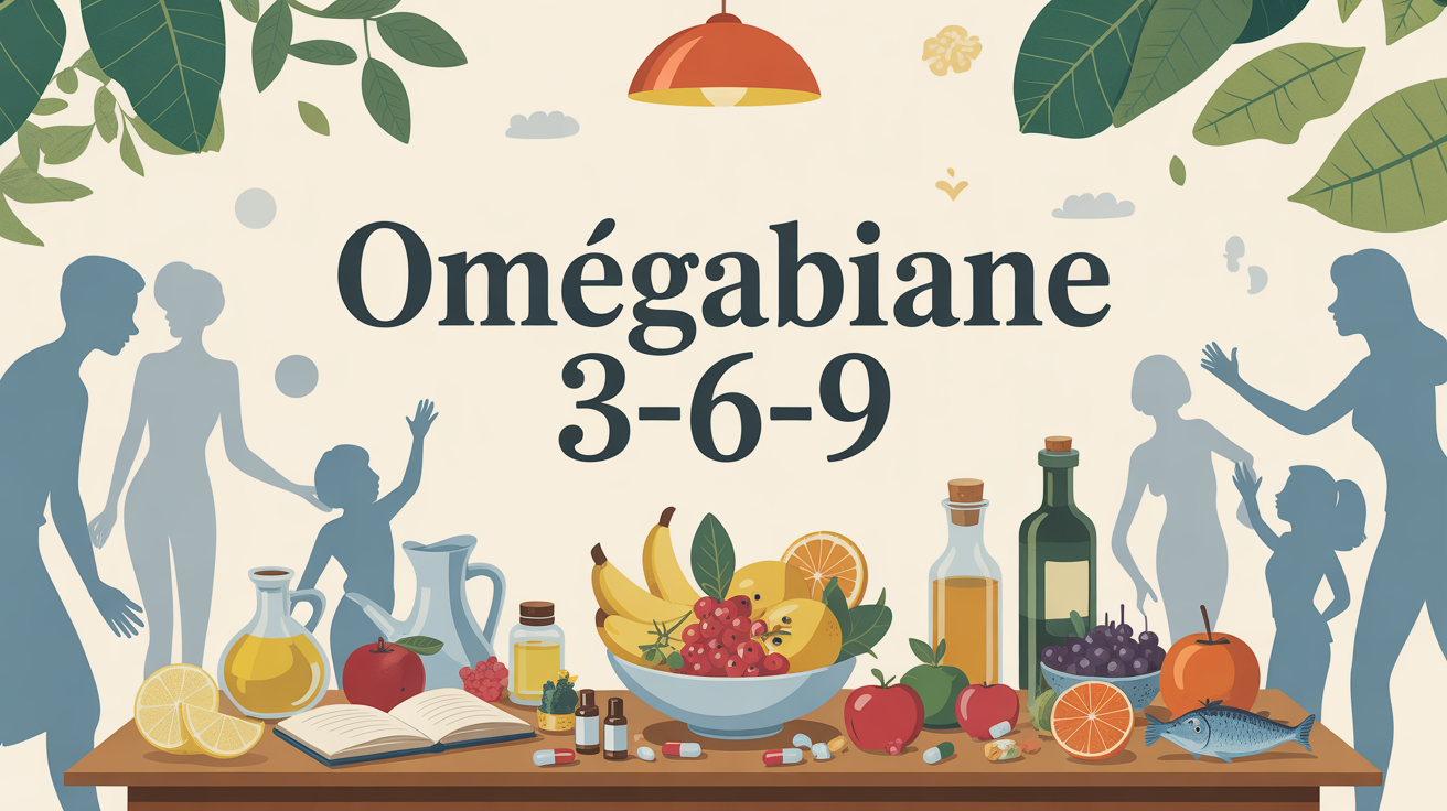 Omegabiane 3-6-9 table équilibrée avec capsules et aliments