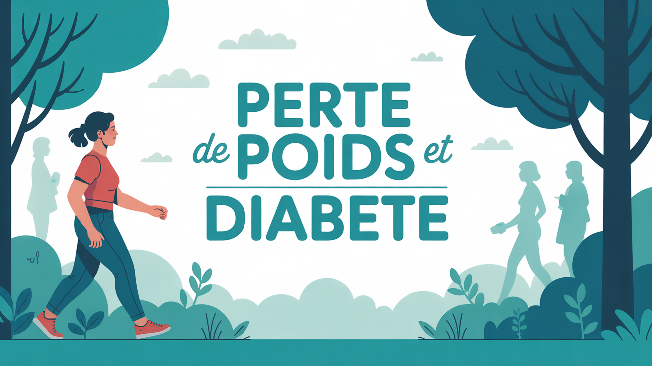 personne marche parc perte de poids diabete