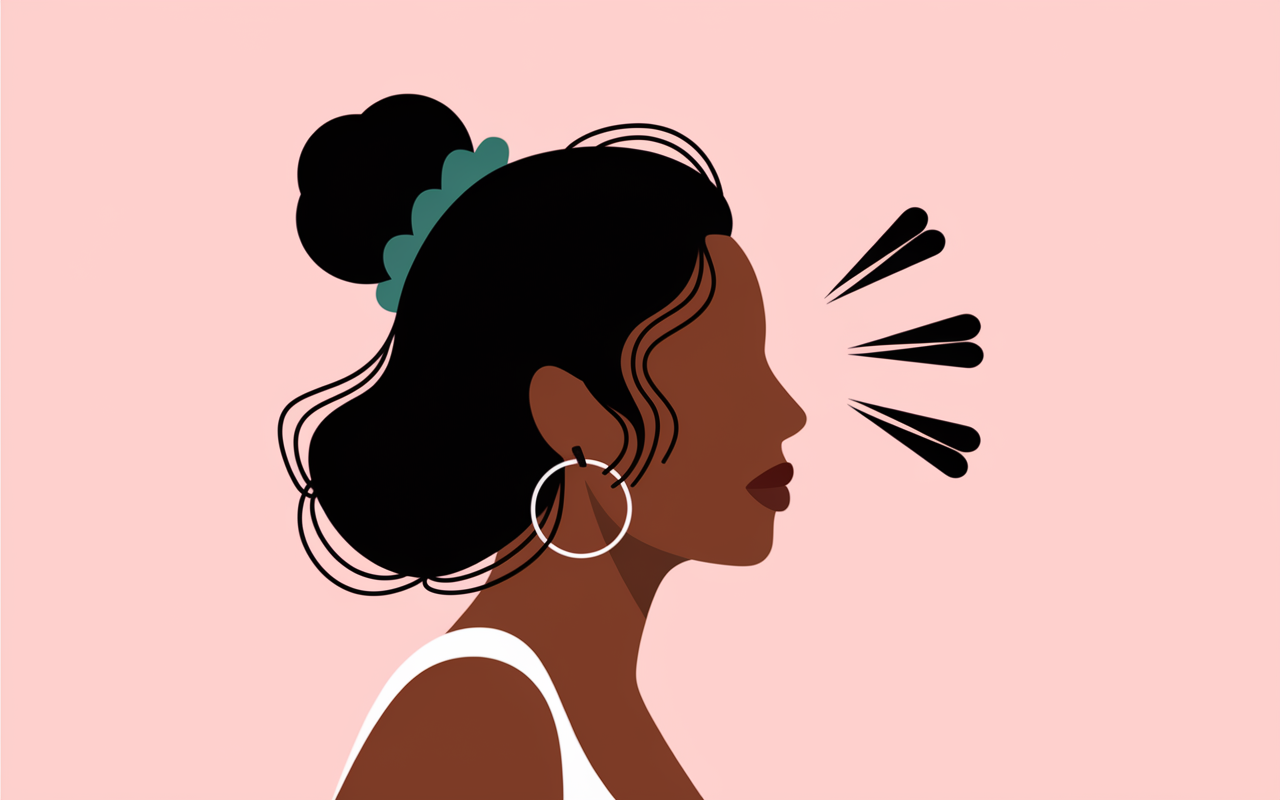Silhouette feminine esquissée avec accent sur poignees d'amour