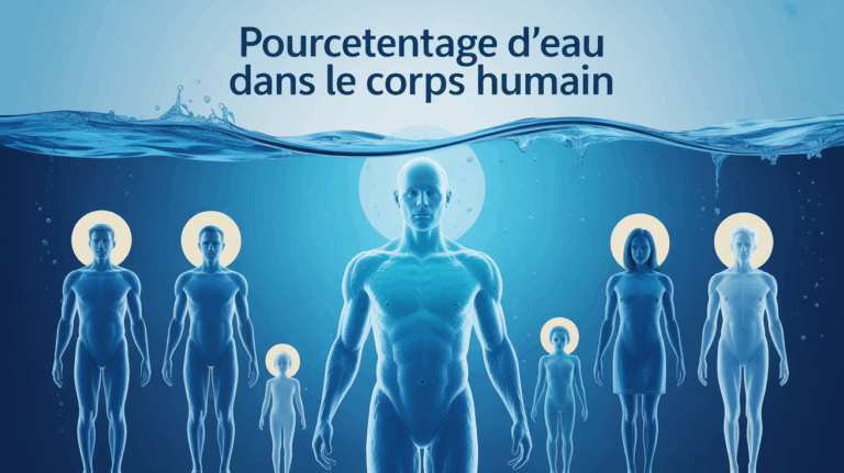 Visuel stylisé silhouettes homme femme enfant senior baignees d'eau