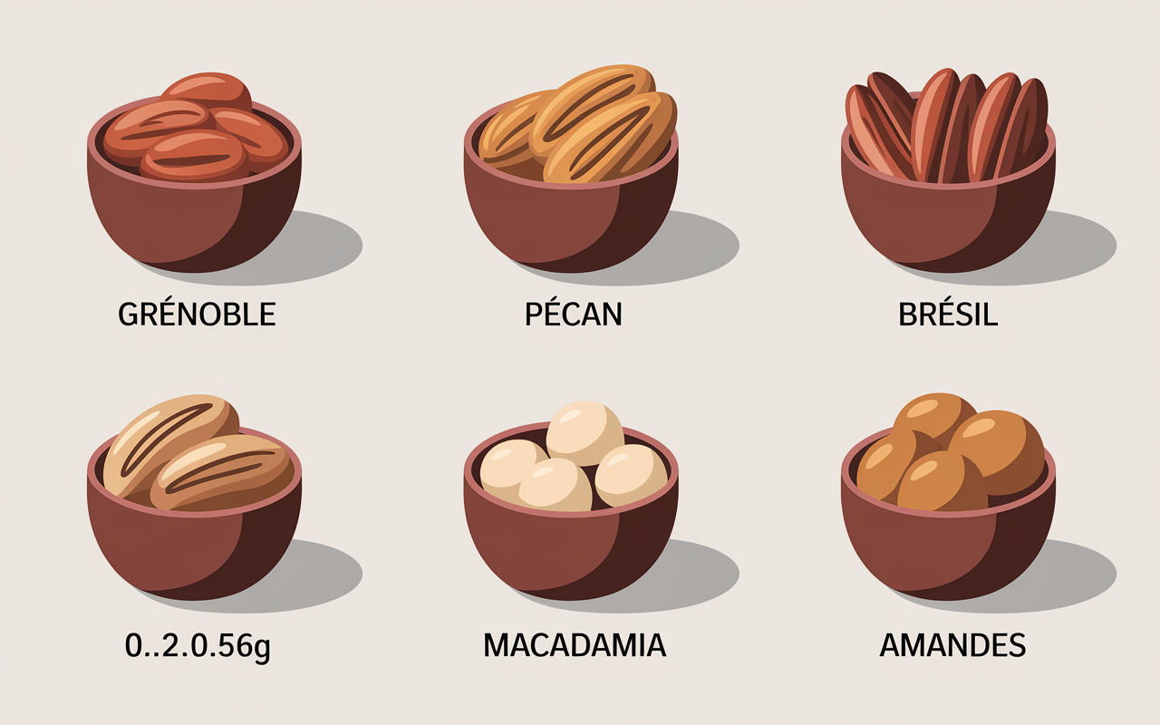 tableau variétés noix teneur omega 3