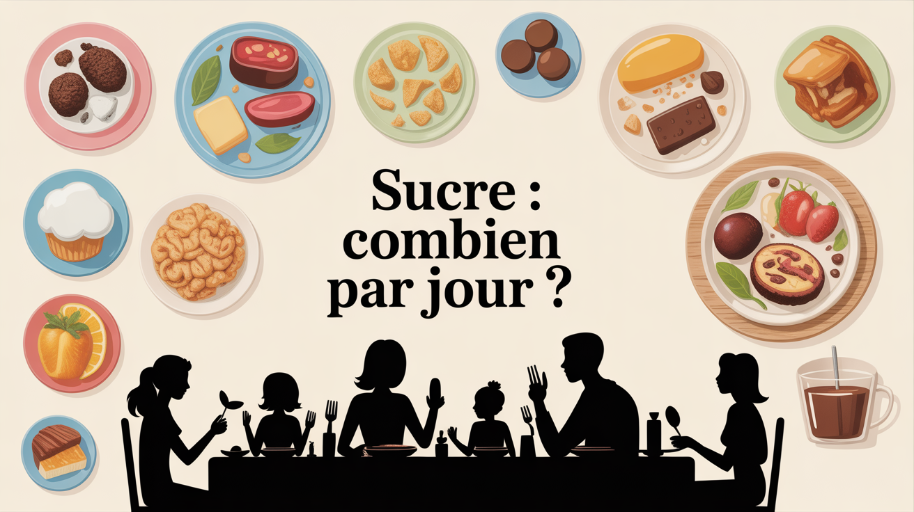 illustration famille sucre quantité journalière