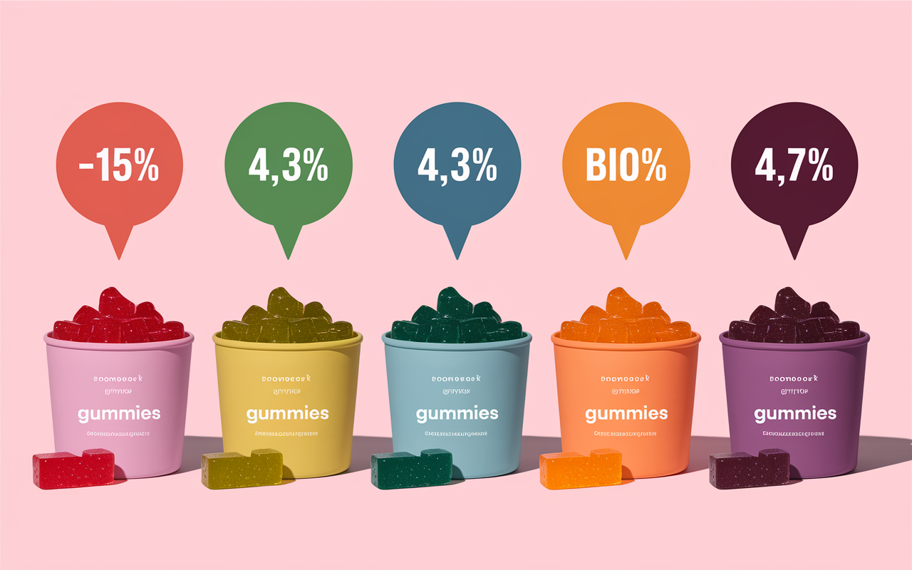 infographie top 5 gummies minceur classement