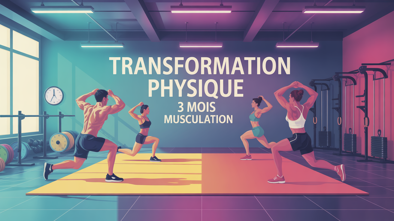 salle de musculation silhouettes transformation physique 3 mois