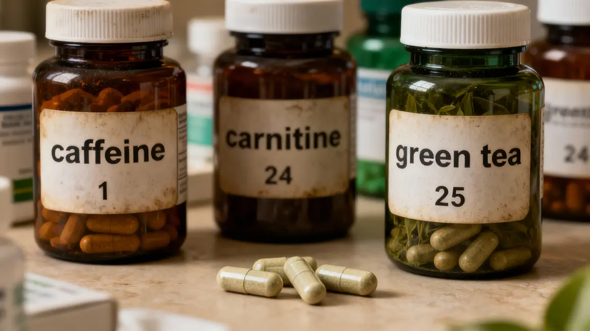 Actifs brûleurs de graisse pharmacie caféine carnitine thé vert
