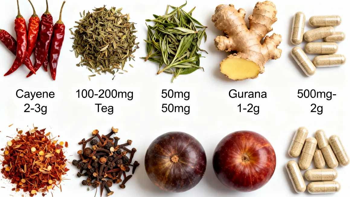 tableau bruleur de graisse naturel avec dosages