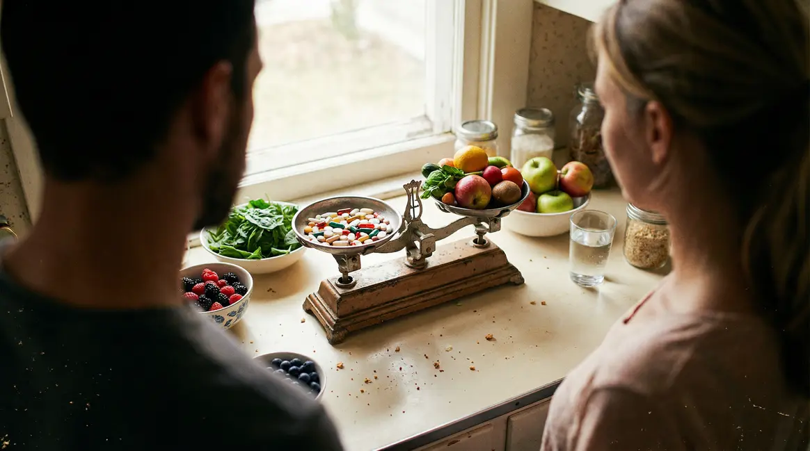 Brûleurs de graisse extrêmes balance pilules et aliments sains