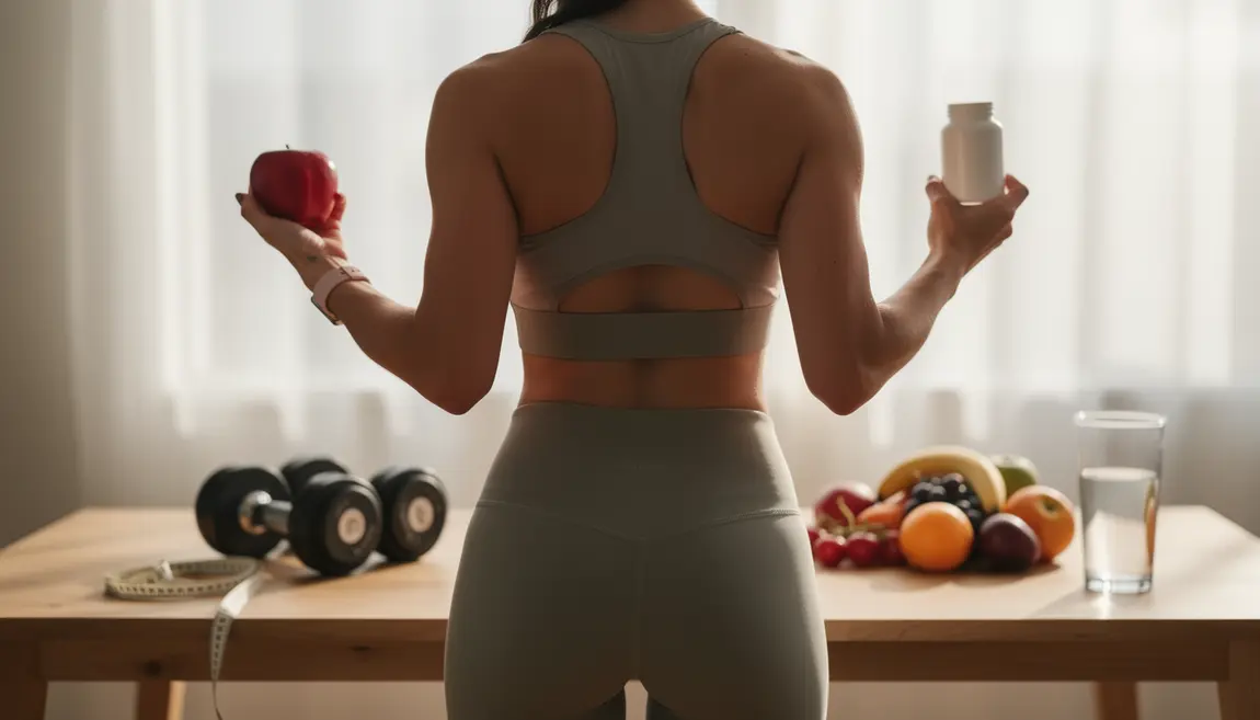 silhouette sportive avec pomme et supplement bruleur de graisse coupe faim