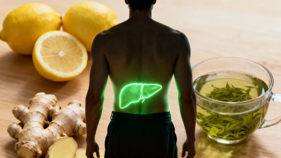 silhouette reins foie peau detox brule graisse citron gingembre the vert