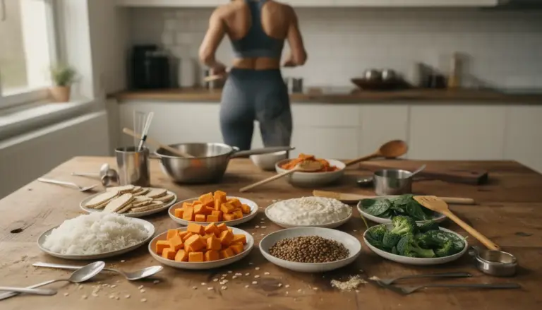 Organisation repas sportifs avec aliments à indice glycémique