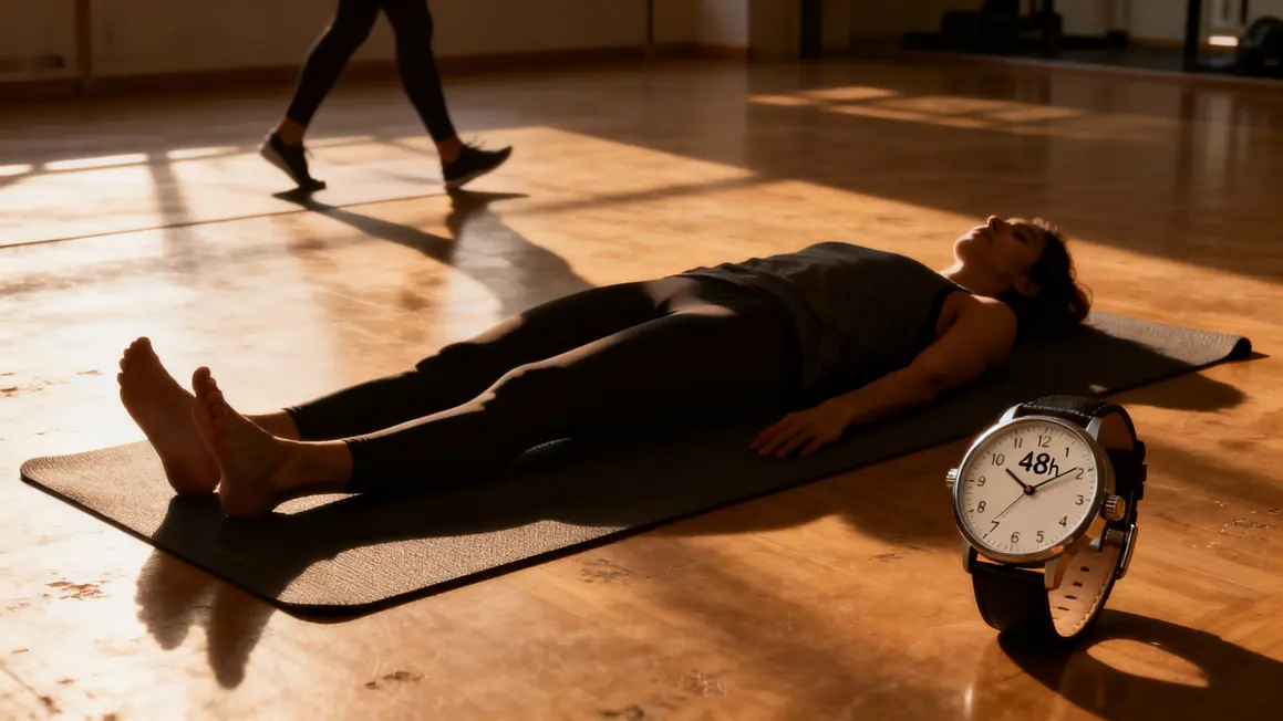 Repos récupération tapis yoga 48h sport