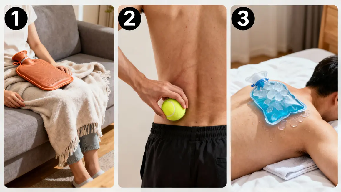 soulager douleur grand dorsal par chaleur massage glace