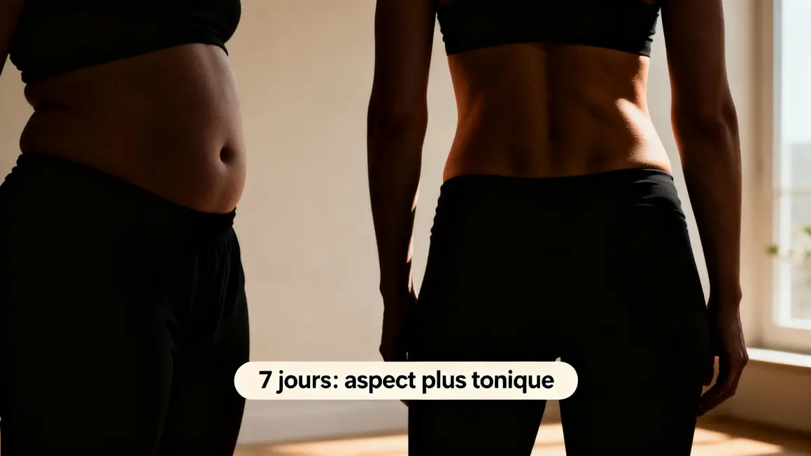 Comparatif avant après fessiers ferme 7 jours