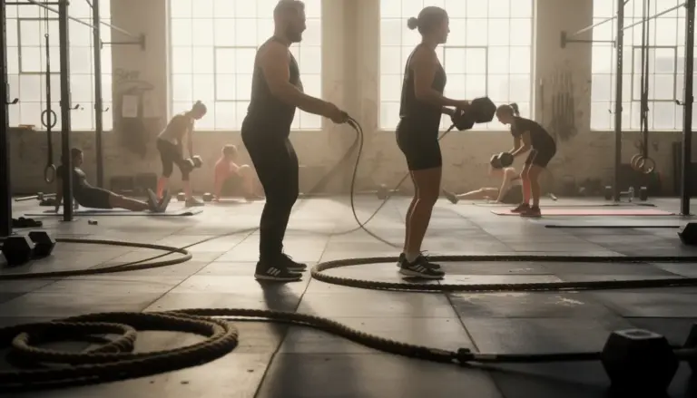 scene crossfit dynamique avec cordes a sauter