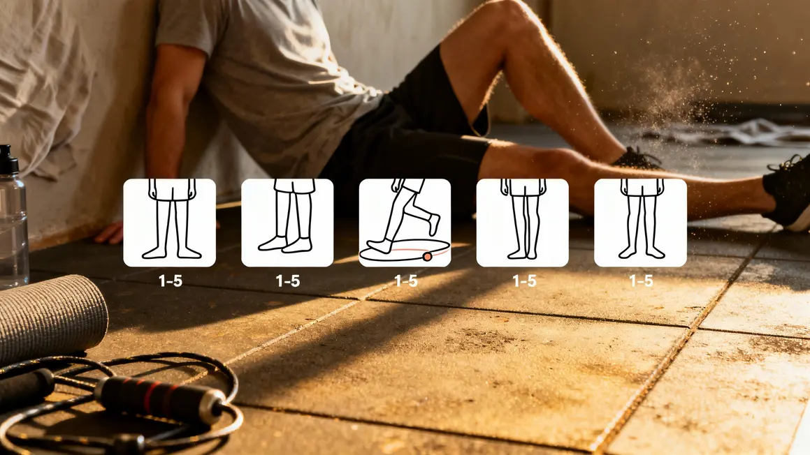 Pictogrammes séances exercices mollets un par un