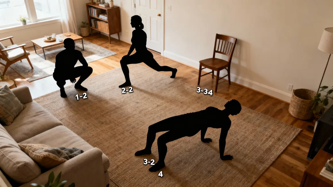 Exercices au poids du corps pour cuisses chez soi