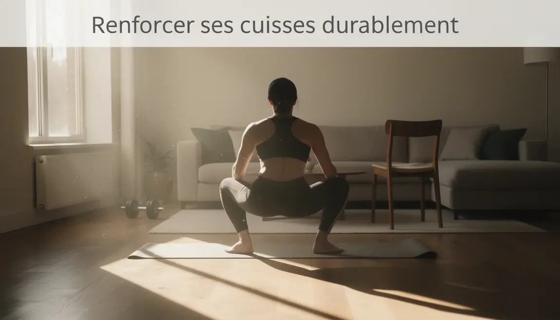 Renforcement des cuisses par squats à la maison