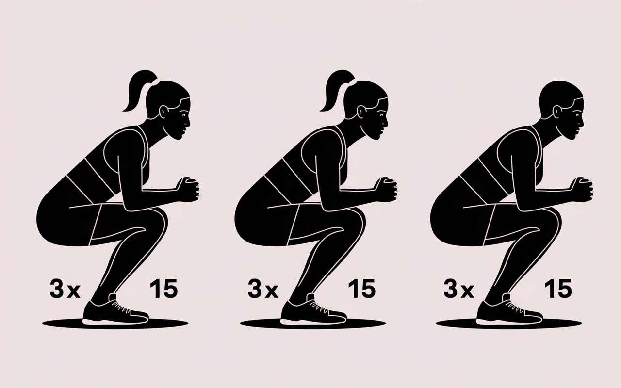 Exercices musculation jambes maison squat fente hip thrust