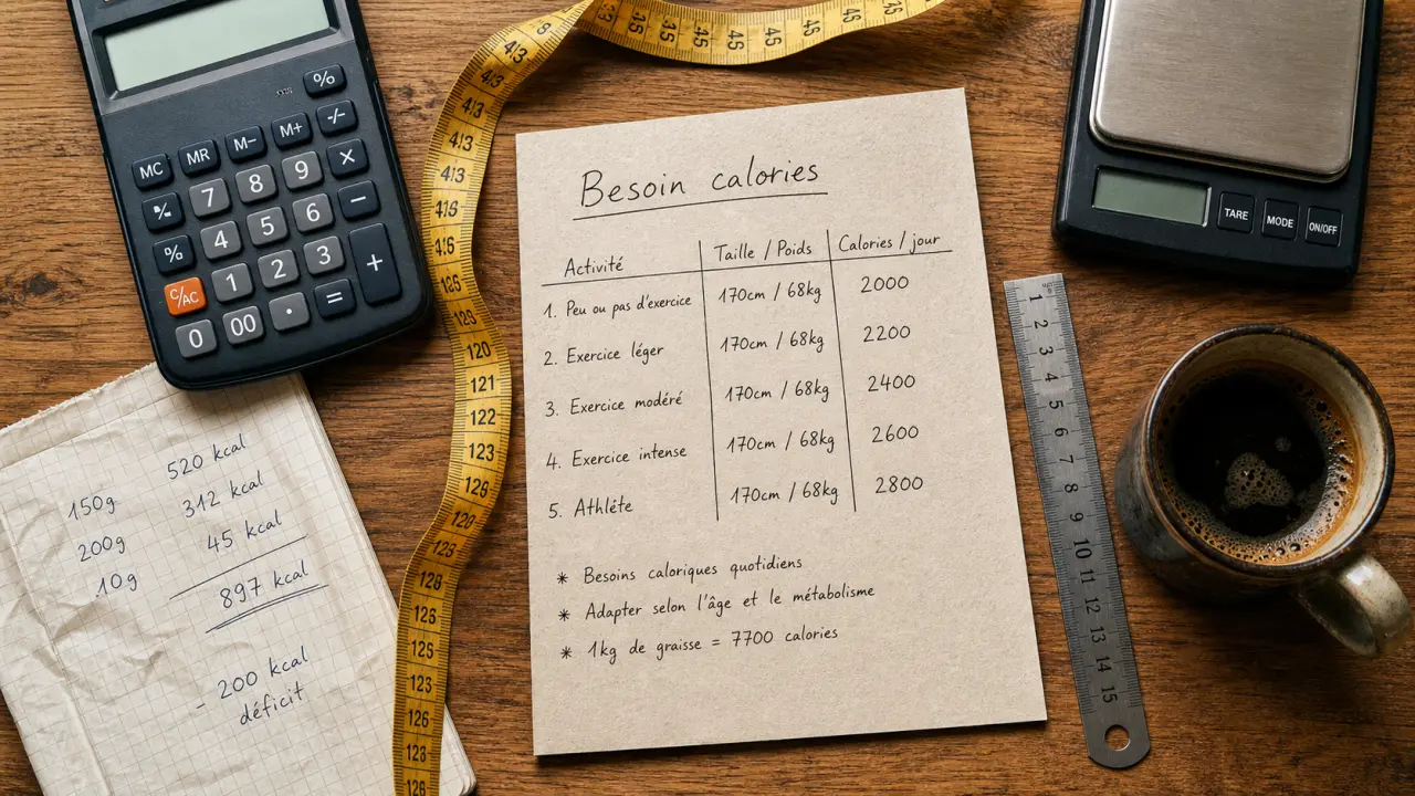 Besoin journalier calories calcul fiable