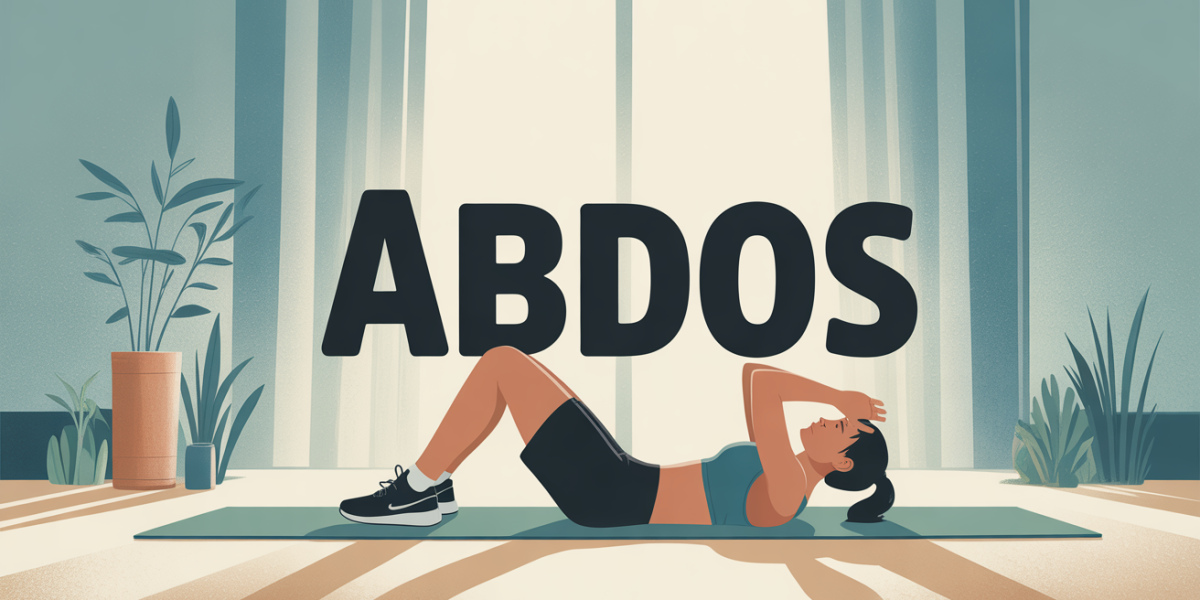 exercice abdos sur tapis illustration sport