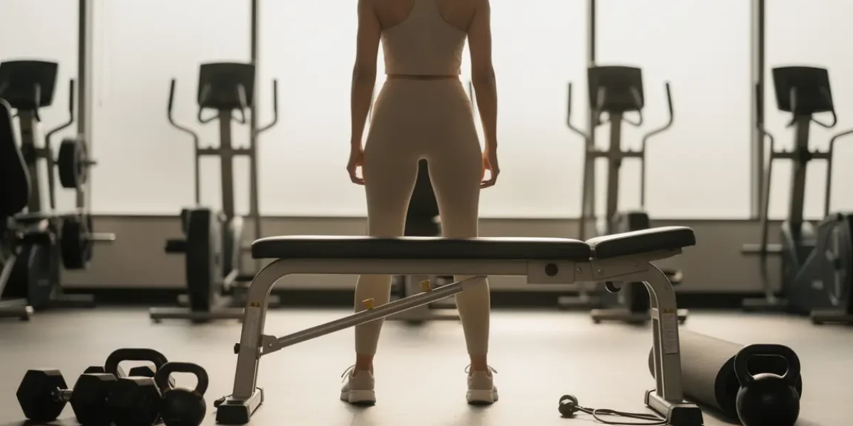 personne de dos banc pour lombaires salle fitness
