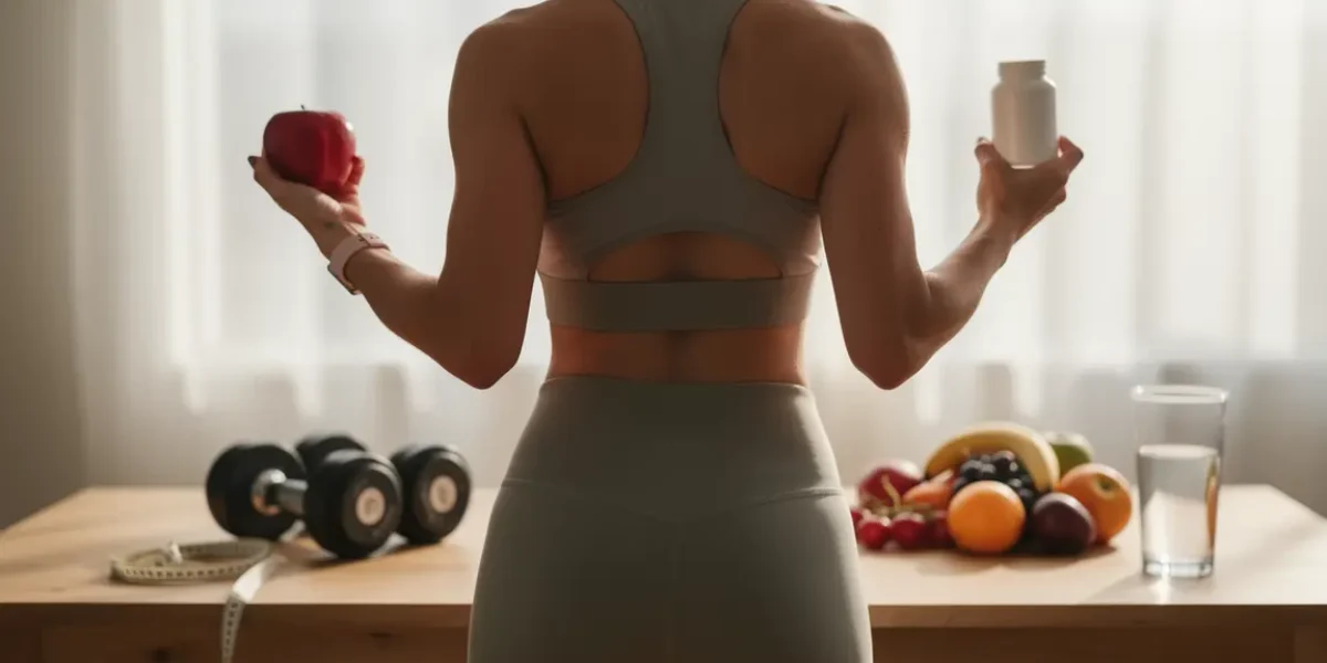 silhouette sportive avec pomme et supplement bruleur de graisse coupe faim