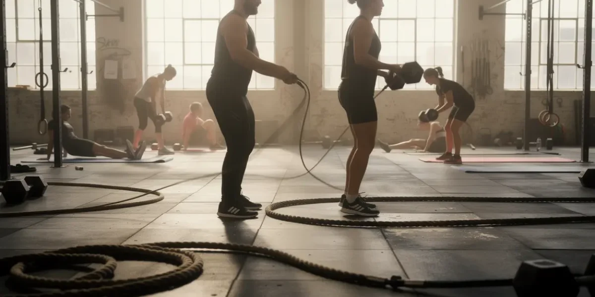 scene crossfit dynamique avec cordes a sauter