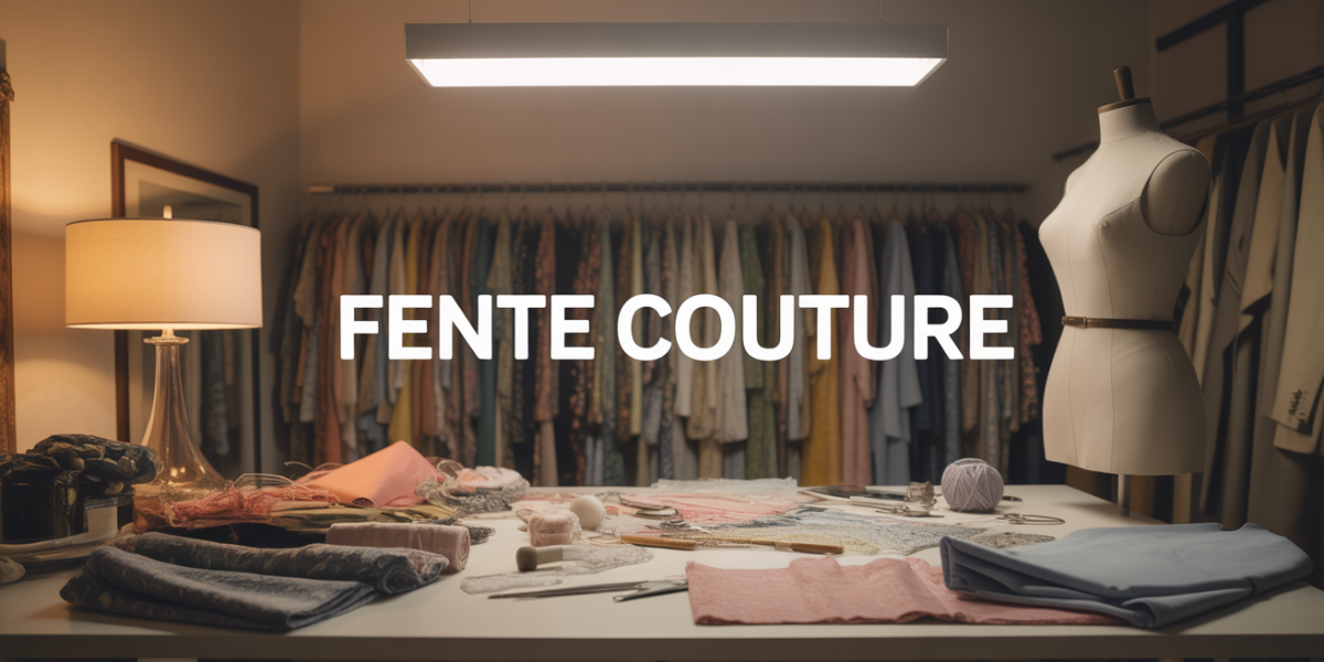 Vue stylisée table couture fente couture moderne
