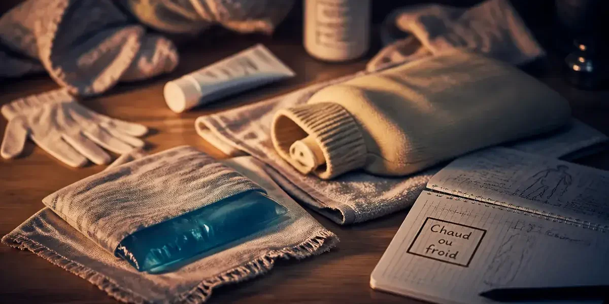 Froid ou chaud sur contracture : poche froide et bouillotte tiède