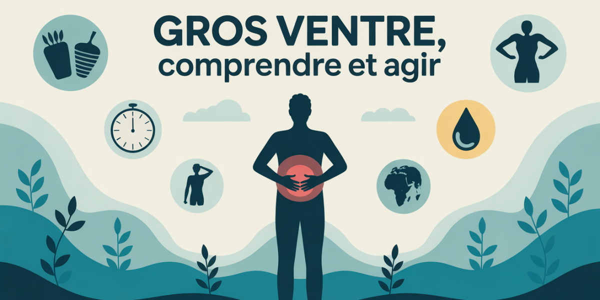 Silhouette et symboles gros ventre