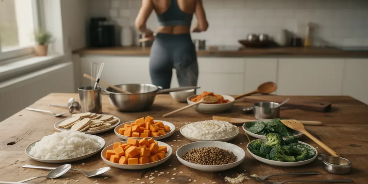 Organisation repas sportifs avec aliments à indice glycémique