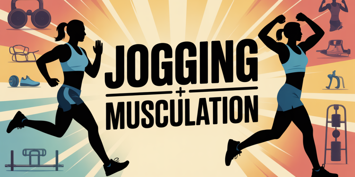 image jogging et musculation silhouettes sportives