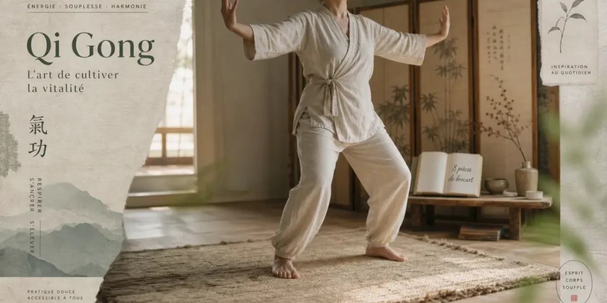 Les 8 postures du qi gong, posture douce et respiration