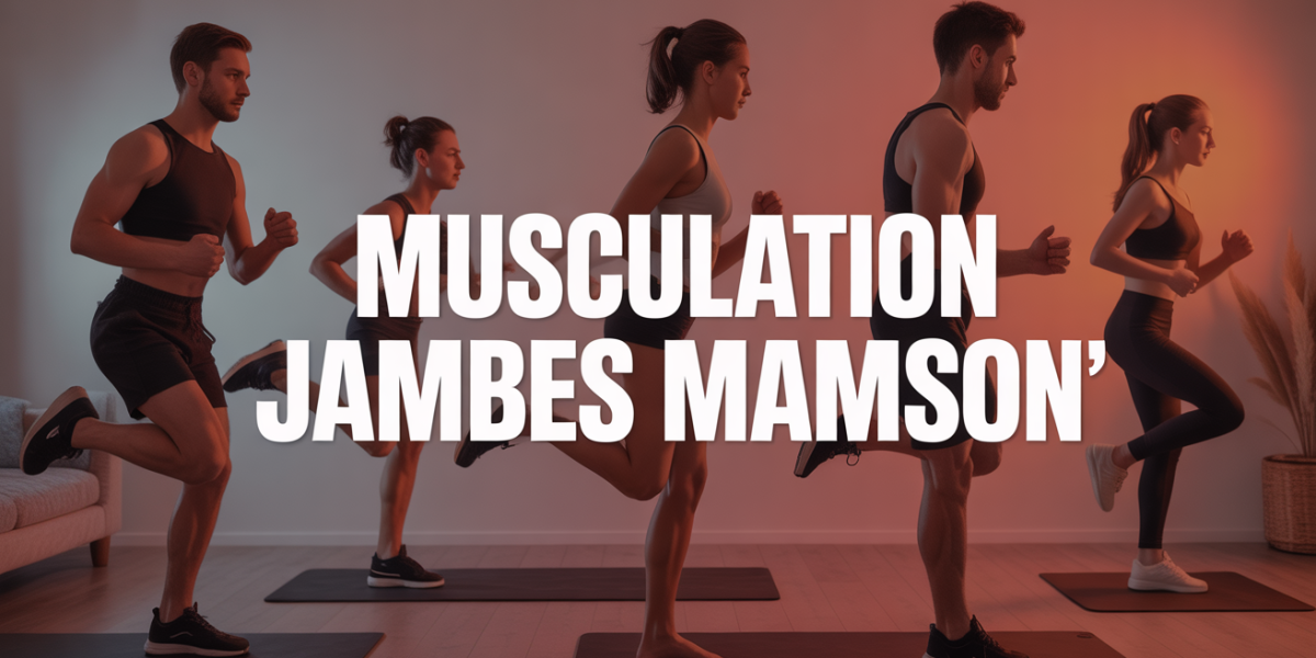 Personnes musculation jambes maison silhouettes exercices