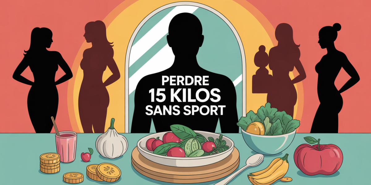 Silhouette au miroir et assiette equilibree perdre 15 kilos sans sport