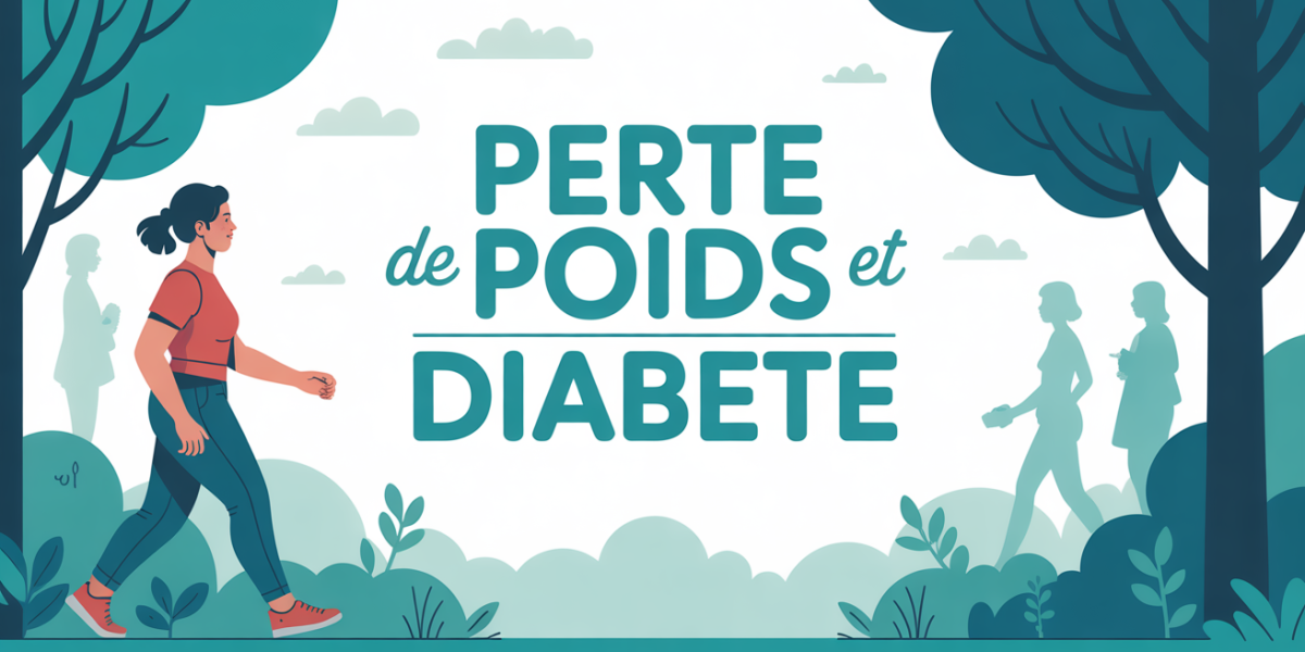 personne marche parc perte de poids diabete